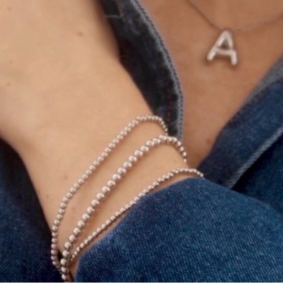 Mint & Lily Silver Beaded Bracelet Set - Picture 4 of 8